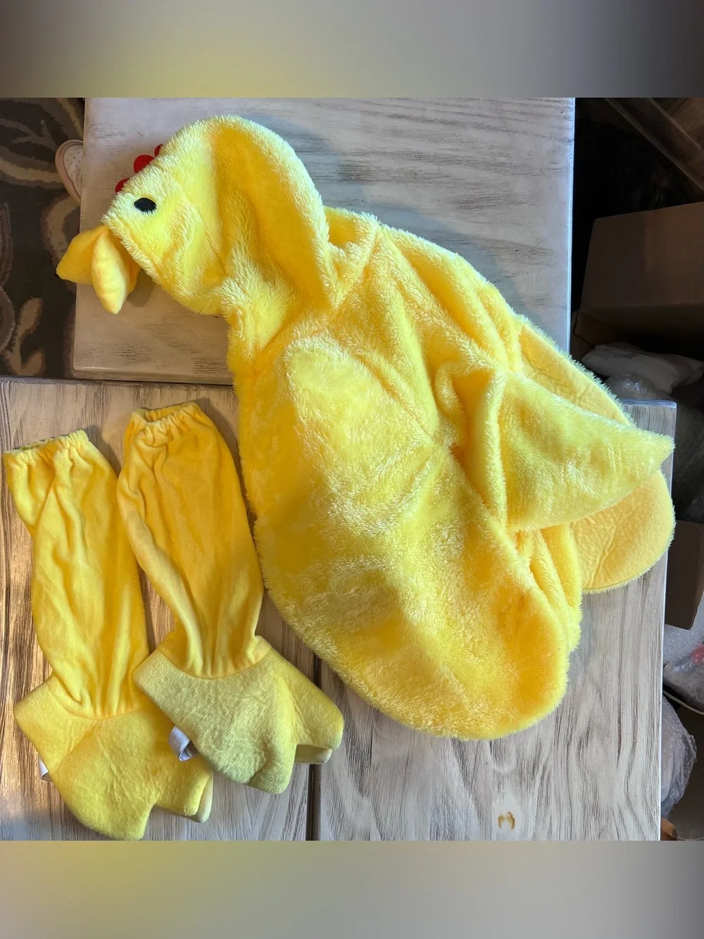 Rubie’s Plush Chicken Todd Costume Yellow Hood Foot Covers One Size